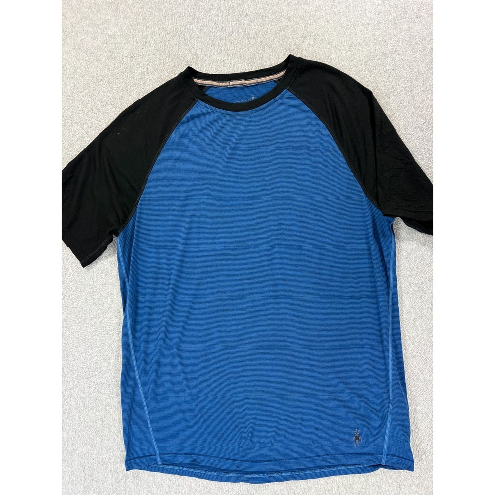 Smartwool Merino Wool Short Sleeve Crew Shirt (Men's Large) Blue